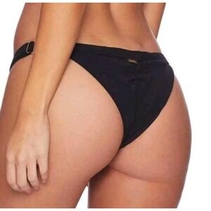 NWT Beach Bunny Rib Tide Skimpy Black Bikini Bottoms XXL